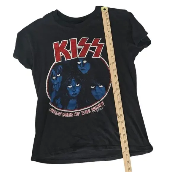 Kiss 1983 Creatures Of The Night Vintage T Shirt Concert Band Tee Medium